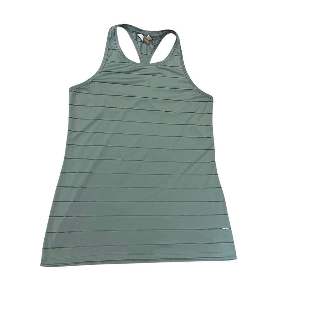 Athleta Green Racerback Strip Chi Tank Size S